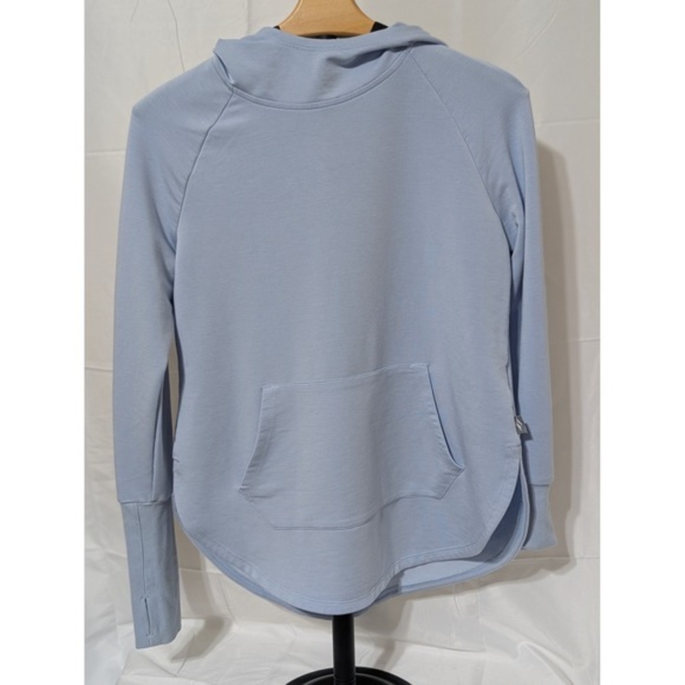 Skechers‎ Womens Light Blue Pullover Hoodie Thumbhole Cuffs Small